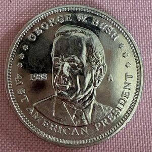 george W Bush Silver Collectors Medal Commemorative Coin
